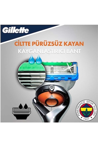 Gillette Fusion 5 Proglide Tıraş Makinesi + 4'lü Yedek Başlık Fenerbahçe Özel Seri