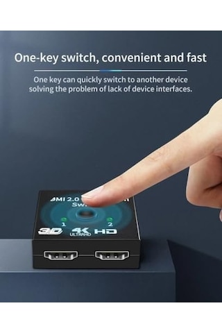 3C Hdmı Switch Splitter, Anahtar, 2 Giriş 1 Çıkış, Ps5, Ps4, Xbox, Tv Kutusu, Tv Stick, Monitör, Pc İle Uyumlu, Çift Yönlü Ab Anahtar,