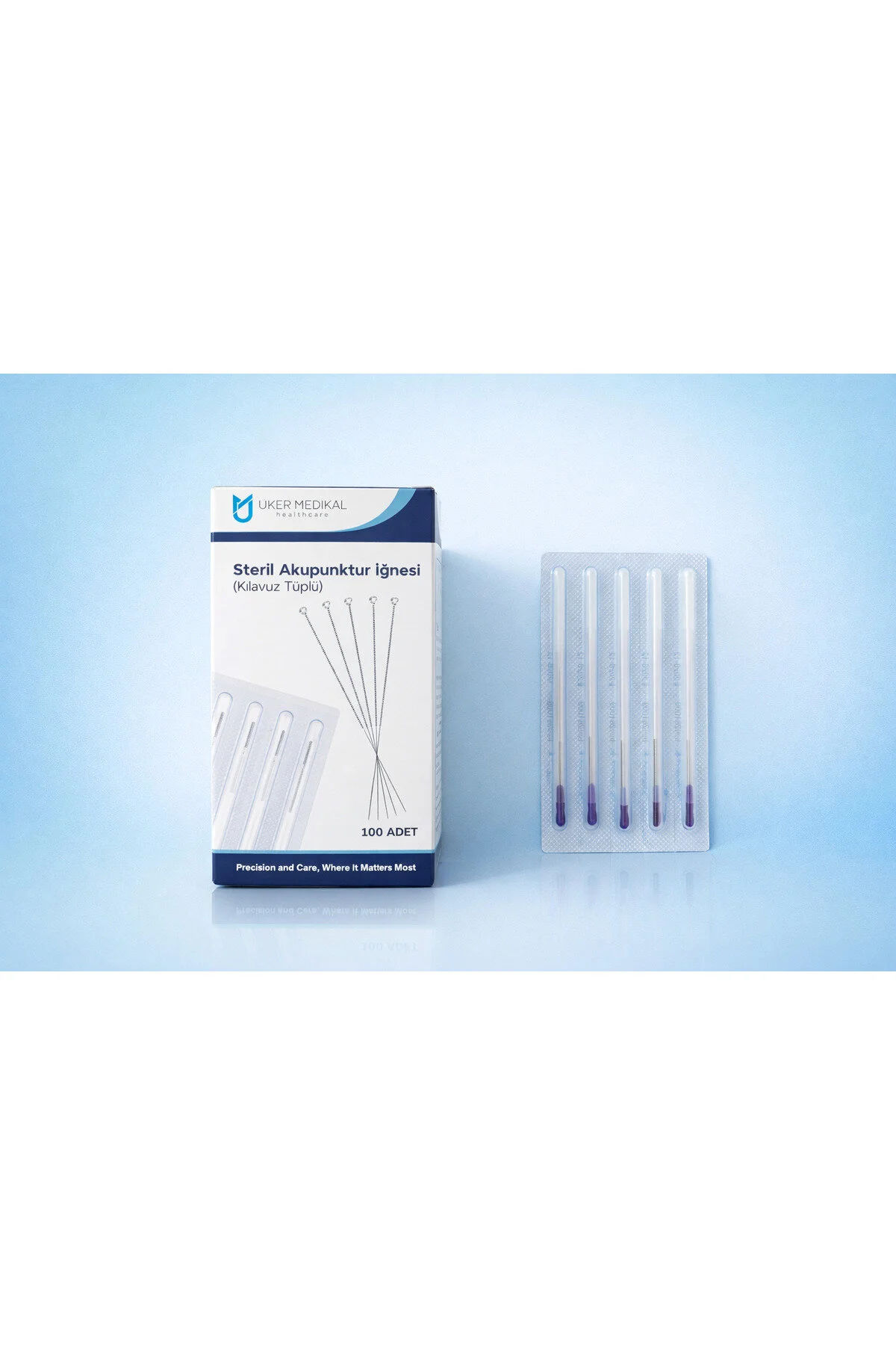 Steril Akupunktur İğnesi 0.25 X 13 Mm Klavuz Tüplü 100 Lü Paket