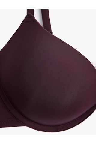 Koton Rahat Kalıp Destekli Ekstra Dolgulu Sütyen Şarap 6wlk10007mk Şarap