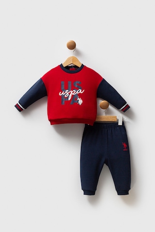 U.S. Polo Assn. Erkek Bebek Kırmızı Takım Kırmızı
