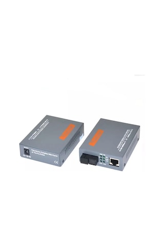 Fiber Optik Media Converter 10/100/1000M Sm 25Km Tek Core Set