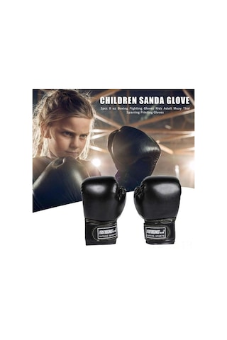 Reedark Çocuklar İçin Savaş Antrenman Eldiveni - Sprey Köpük Dolgulu, Siyah, Muay Thai Ve Boks İçin Siyah