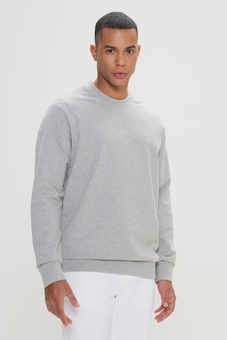 AC&Co / Altınyıldız Classics Standart Fit Normal Kesim Pamuk Bisiklet Yaka Erkek Sweatshirt Gri Melanj