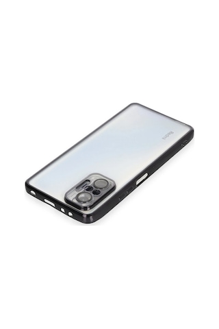 Gld-spt- Newface Xiaomi Redmi Note 10 Pro Kılıf Razer Lensli Silikon - Siyah