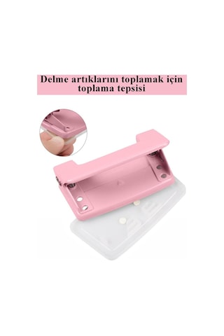 Açık Pembe Delgeç Metal 1 Adet 10 Sayfa Enerji Tasaruflu Delegeç Perfaratör Kağıt Delgeci 1 Paket Pembe
