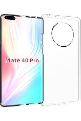 Huawei Mate 40 Pro İle Uyumlu Kılıf Şeffaf Esnek Silikon Telefon Kılıfı Kapak