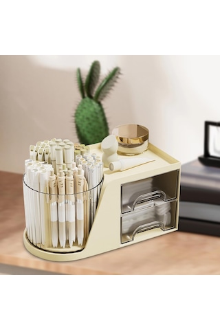 Homyl 360 Dönen Makyaj Organizatör Kalem Tutucu Çok