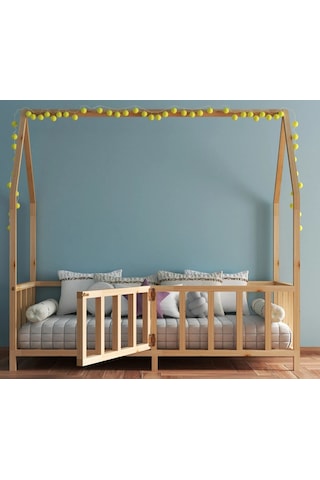 Ev Modeli Çatılı Montessori Baza 90 x 190 CM
