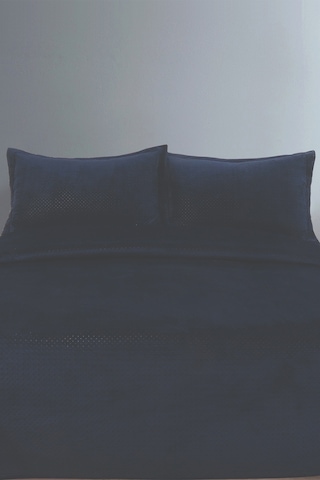 Zebra Casa Scala Lacivert Çift Kişilik Yatak Örtüsü Seti Lacivert