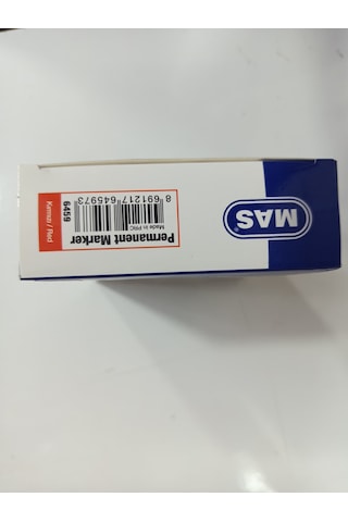 Mas Permanent Marker Koli Kalemi Kesik Uç Kırmızı 6459 12'li Kutu