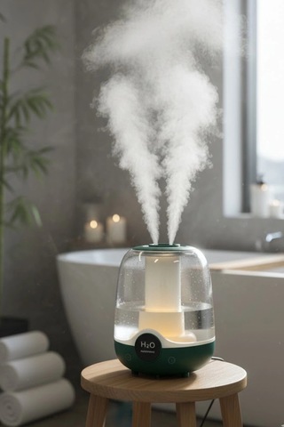 Glr K07 Yeşil Çift Spreyli Ultrasonik Sessiz Hava Nemlendirici Ve Gece Lambası 3l Kapasite