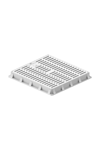 55X55 Rögar Kapağı - Çerçeve + Izgaralı Kapak Gri