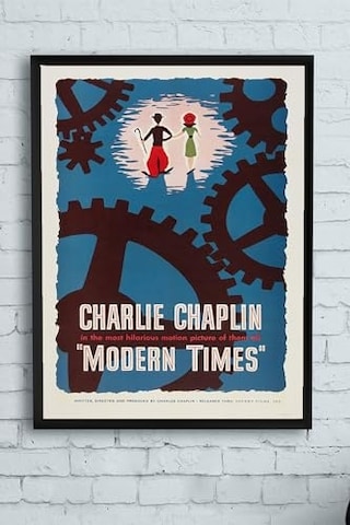 Modern Times-asri Zamanlar Film Afişi Çerçeveli Tablo 50x70cm