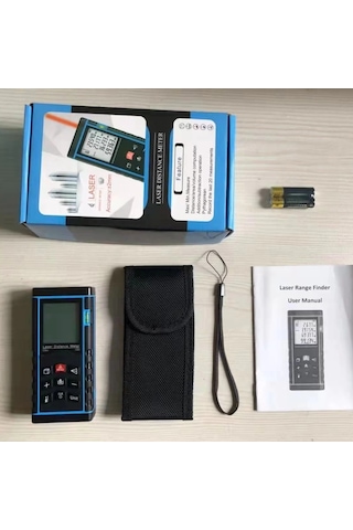 Profesyonel 40 Metre Dijital Lazer Metre Ölçer Lcd Ekran, Su Terazili, Alan Hacim, Pisagor Hesaplama Ve 20 Kayıt Hafızası