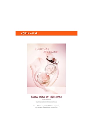 Lexroo Ton Eşitleyici Aydınlık Görünüm Sağlayan Kapatıcı Krem Glow Tone Up Rose Pact