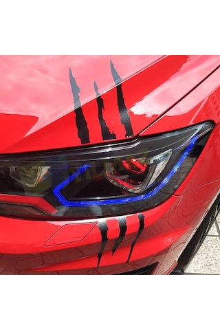 Monster Pençe Kaput Far Cam Oto Sticker Araba Etiket Yapıştırma