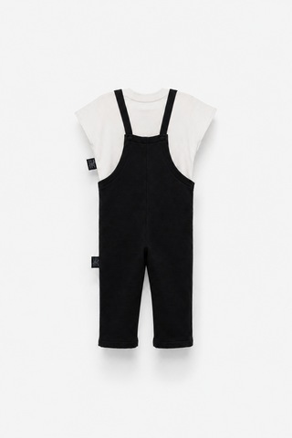 Babyhola Kız Çocuk Salopet Tişört Takım 50842 Siyah