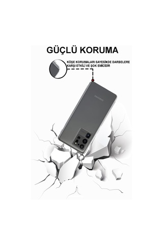 Samsung Galaxy S20 Ultra ile Uyumlu Kapak Kamera Korumalı Tıpalı Şeffaf Silikon Kılıf