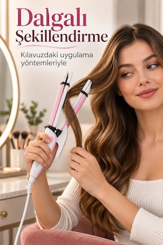 Saç Maşası Dalga Ve Bukle İçin Kablolu Tasarım -