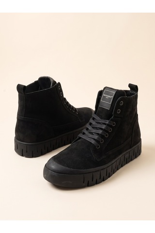 Bafaş 038601hn Siyah Hakiki Dana Derisi Tokalı Bilekli Erkek Sneaker
