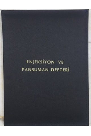 Enjeksiyon - Pansuman Defteri100 Yaprak 200 Sayfa