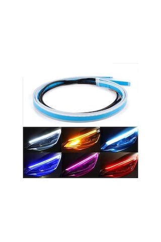 Far Üstü Sinyal Pixel Kayan Led 60 Cm Çift Beyaz+sarı