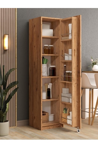 Kuzeylife Novensa Çok Amaçlı Erzak-kiler Dolabı Tek Kapaklı Çam Çam
