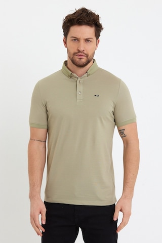Jeus Erkek Pike Lacoste Kumaş Yakalı Yeşil Tshirt