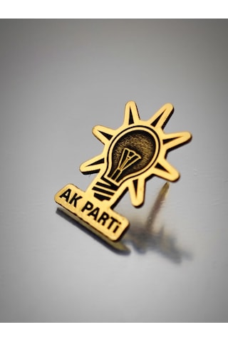 Ak Parti Dekope Kesim Yaka Rozeti Altın