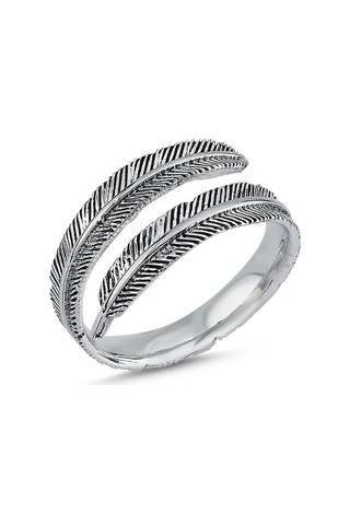 Eyelashes Silver 925 Ayar Gümüş Yaprak Desenli  Ayarlanabilir Yüzük