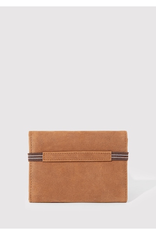 Mavi - Kahverengi Deri Cüzdan 090927-25818 Kahverengi