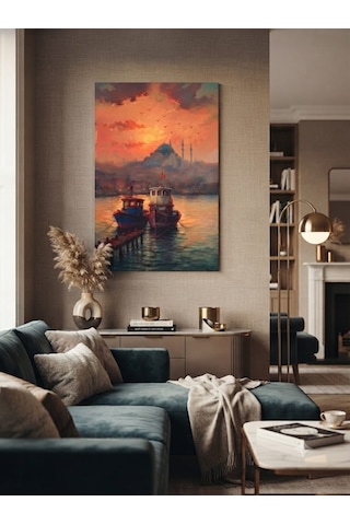 Tablo 60x90 Cm Büyük Boy Kafe Ve Salon Hediyelik Duvar Aksesuarı Siyah