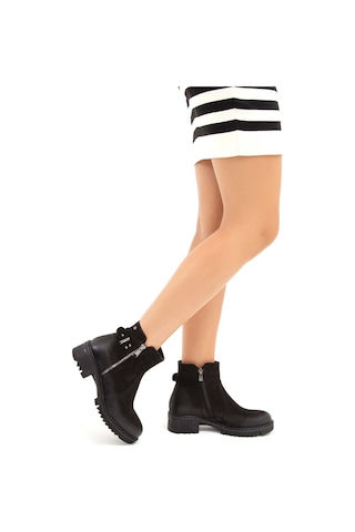 Tamer Tanca Kadın Hakiki Deri Siyah Nubuk Günlük Bot 322 1950807 Bn Bot Sk21-22 Sıyah Nubuk