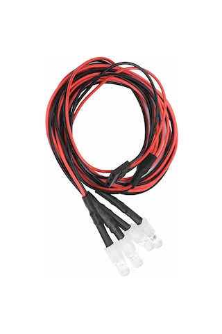 Geekyou Rc Drift Araba Işıklı Aksesuarı: 4 Adet 5mm Kırmızı Led Gece Farı, Kolay Kurulum, Dayanıklı Malzeme, Düşük Enerji Tüketimi