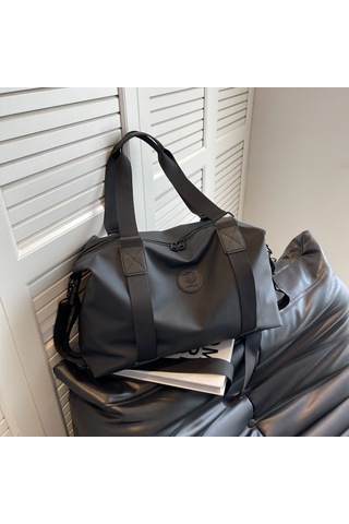 Sones Büyük Kapasiteli Su Geçirmez Spor Ve Fitness Çantası Açık Hava Seyahat Bagaj Çantası Siyah