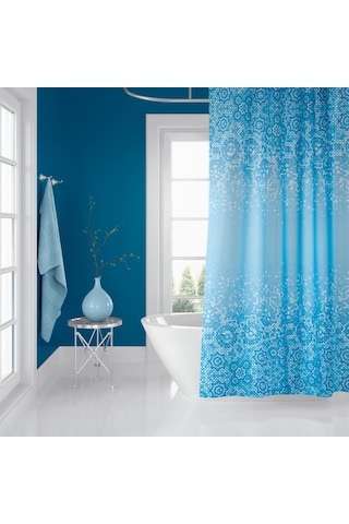 Zethome Banyo Duş Perdesi 6303 180x200 Perde Borusu Askı Aparatı 120x200 Hediyeli Çok Renkli