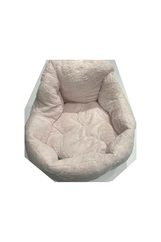 Süslüpati Kullanışlı Yıkanabilir Kumaş Silikon Elyaf Dolgulu Kedi Köpek Yatağı Lila 56cm