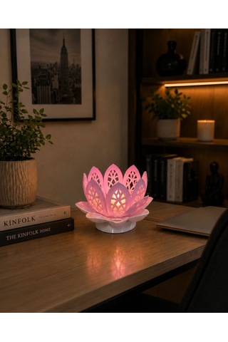 Lotus Glow Mumluk Beyaz - Pembe