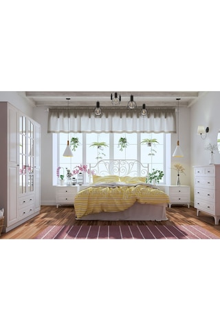 Rabi Mobilya Beyza Country 4 Kapaklı 2 Çekmeceli Gardırop