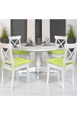 Flybuy Bahçe Sandalyesi Minderi Seti - 4'lu - Elma Yeşili - Dış Mekan Kullanımı İçin Uygun - 40x40x5 Cm - Rahat Ve Kalın -
