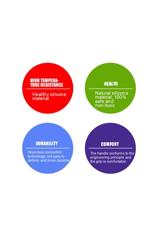 Geeksen Yemek Kalitesi Silikon Yağlı Fırça - 21.2cm Uzun Kollü, Isı Dayanıklı, Multifonksiyonel Mutfak Aleti Kırmızı Çok Renkli