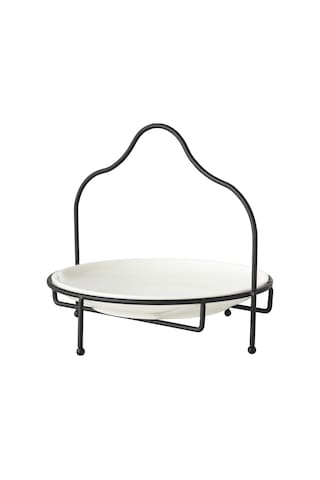 Mudo Home Gurme Standlı Sunum 22cm - Siyah Çok Renkli