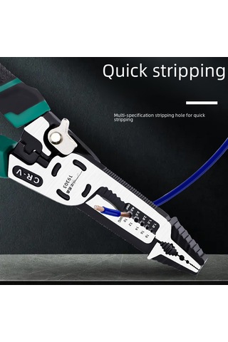 Geeksen Elektrikçi Çok İşlevli Takım: Tel Soğutma, Kesme Ve Basma İçin Dayanıklı Çelik Pense - Ev Tamiri Ve Profesyonel Kullanım
