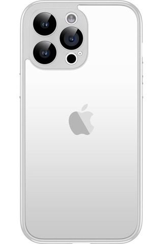 Apple Uyumlu iPhone 15 Pro Max Kılıf Zore Kamera Korumalı Bontez Bumper Gümüş