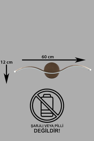 Wave Modern Tasarım Kahverengi Gün Işığı Ledli Banyo - Mutfak - S Kahverengi