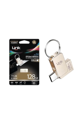 Linktech 128gb Usb Bellek - Linktech T128 Metal Otg Usb3.1 - 128 Gb Flash Bellek - Otg Usb Bellek