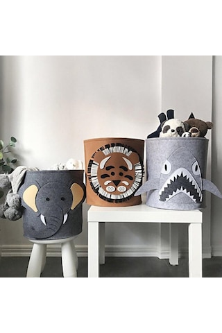 Geeroyoo Filtli Canavar Desenli 34l Yüksek Kapasiteli Yıkama Uygun Evcil Giysi Sepeti - Fil, Fantezi, 35x35cm Diğer