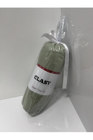 Clasy Ranforce Lastikli Çarşaf Seti Tek Kişilik Açık Yeşil Tklç-108 %100 Pamuk Renkli