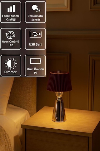 Eray Aydınlatma Tl283 Eskitme Dokunmatik Led Masa Lambası Eskitme